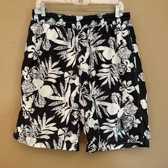 FLORIDA Marlins Board Shorts Large 34-38 waist 9" inseam VINTAGE gently worn - Picture 2 of 5
